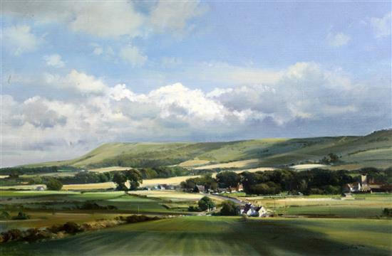 § Frank Wootton (1911-1998), Beddingham and Firle Beacon, Sussex, 20 x 30in.